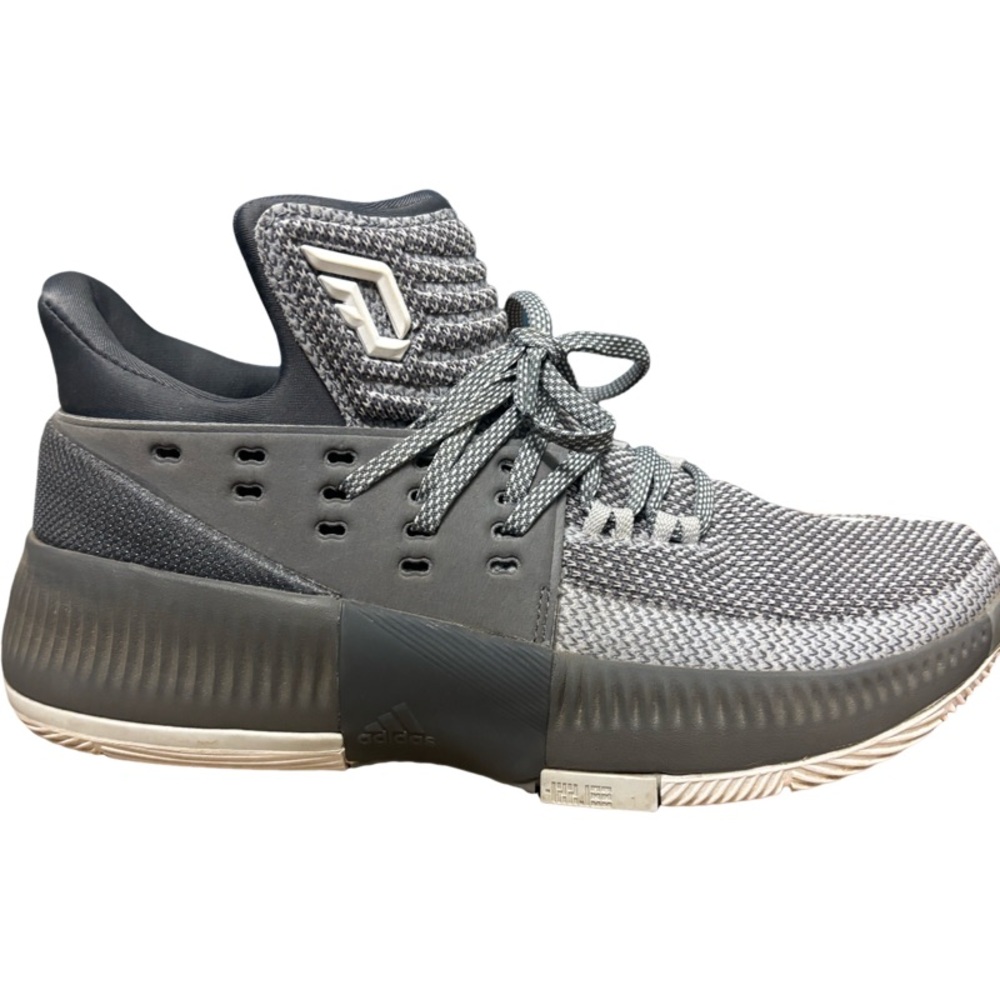 Adidas Dame Mens Size 6 Gray Lace Up Basketball Training Shoes Sneakers BY3193